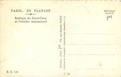 CPM Paris Basilique du Sacre coeur et l'escalier monumental 