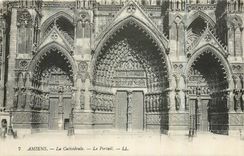 CPA Amiens Le Cathedrale Le Portail 
