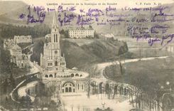 CPA Lourdes Ensemble de la Basilique et du Rosaire 