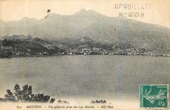 CPA Menton Vue generale prise du Cap Martin 