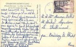 CPA Chamonix Mont Blanc Haute Savoie La Mer de Glace et les Grandes Jorasses 