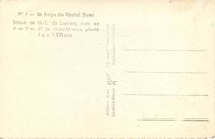 CPA Le Haye de Routot Eure Statue de N D de Lourdes 