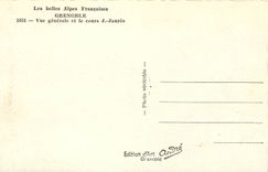 CPA Les belles Alpes Francaises Grenoble Vue generale et le cours 