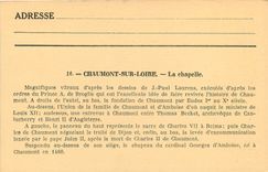 CPA Chateau de Chaumont sur Loire L et C La Chapelle 