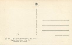 CPA Abbaye de Jumieges les ruines Eglise Notre Dame La Nef Vue prise de l'Entree 