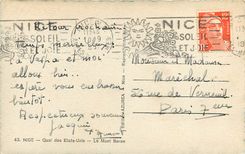 CPA Nice Quai des Etats Unis Le Mont Boron 