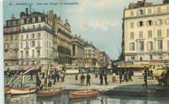 CPA Marseille Quai des Belges et Cannebiere 