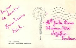 CPA Lourdes La Vierge Couronnee et la Basilique 