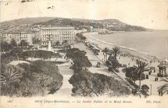 CPA Nice Alpes Maritimes Le Jardin Public et le Mont Boron 