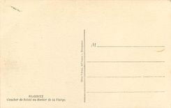 CPA Biarritz Coucher de Soleil au Rocher de la Vierge 