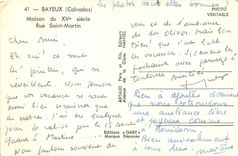 CPA Bayeux Calvados Maison du XV siecle Rue Saint Martin 