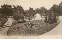 CPA Saint Chamond Un Coin du Jardin Public 