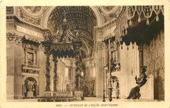 CPA Rome Interieur de l'Eglise Saint Pierre 