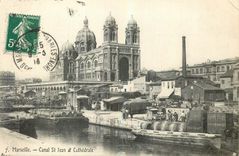 CPA Marseille Canal St Jean & Cathedrale 