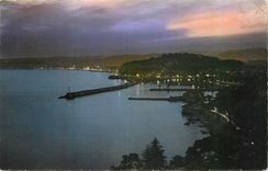 CPA Nice Vue generale la nuit 