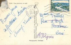 CPA Nice Vue generale la nuit 