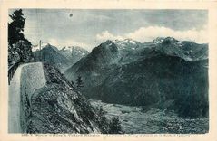 CPA Route d'Huez a Villard Reculas La plane du bourg d'Oisans et le Rochail 