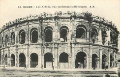 CPA Nimes Les arenes vue exterieure cote Ouest 