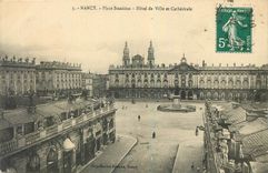 CPA Nancy Place Stanislas Hotel de Ville et Cathedrale 
