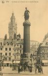 CPA Lille La Deesse et le Clocher de la Nouvelle Bourse 