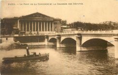 CPA Paris Le Pont de la Concorde et la Chambre des Deputes Bateau