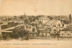 CPA Paris Panorama des Huit Ponts Tour Eiffel