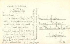 CPA Paris Le Palais de Justice et le pont au Change 