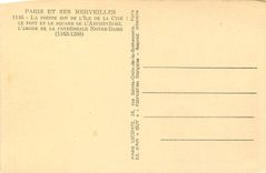 CPA Paris et ses Merveilles La Pointe est de l'Ile de la Cite le pont et le Square de l'Archeveche 