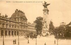 CPA Paris Le Monument de Gambetta et le Louvre 