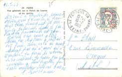 CPA Paris Vue generale sur le Palais du Louvre et les Jardins 