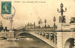 CPA Paris Pont Alexandre III vu de cote 