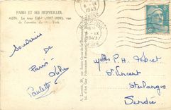 CPA Paris et ses Merveilles La Tour Eiffel vue de l'avenue de New York 