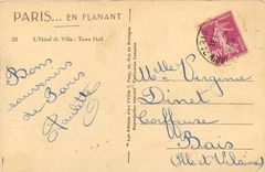 CPA Paris l'Hotel de Ville 