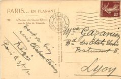 CPA Paris en flanant L'Avenue des Champs Elysees vue de l'Arc de Triomphe 