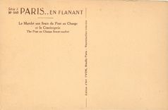 CPA Paris en flanant Le Marche aux fleurs du Pont au Change et la Conciergerie