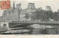 CPA Paris Le Pont d'Arcole et l'Hotel de Ville 