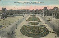 CPA Paris Le Carrousel et vue generale du Louvre 