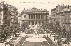 CPA Marseille La Bourse et le Square 