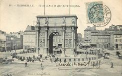CPA Marseille Place d'Aix et Arc de Triomphe 