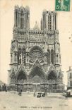 CPA Reims Facade de la Cathedrale 