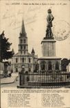 Angers CPA the castle Statue of the King Rene Church St Laud