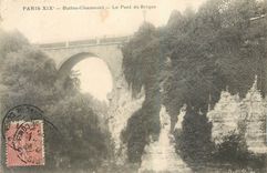 CPA Paris Buttes Chaumont Le Pont de Brique 