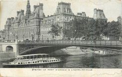 CPA Paris Le Pont d'Arcole et l'Hotel de Ville 