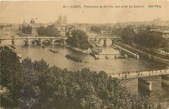 CPA Paris Panorama de la Cite vue prise du Louvre 