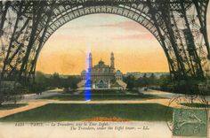 CPA Paris Le Trocadero sous la Tour Eiffel 