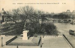 CPA Paris Le rond point du Pont Neuf et la Statue de Henri IV 