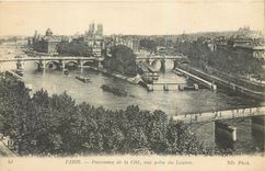 CPA Paris Panorama de la Cite vue prise du Louvre 