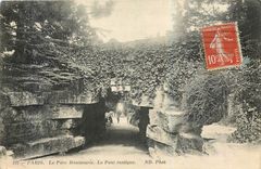 CPA Paris Le Parc Montsouris le Pont rustique 