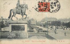 CPA Paris Henri IV au Pont Neuf 