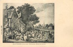 CPA David Teniers Kermesse Musee du Louvre 